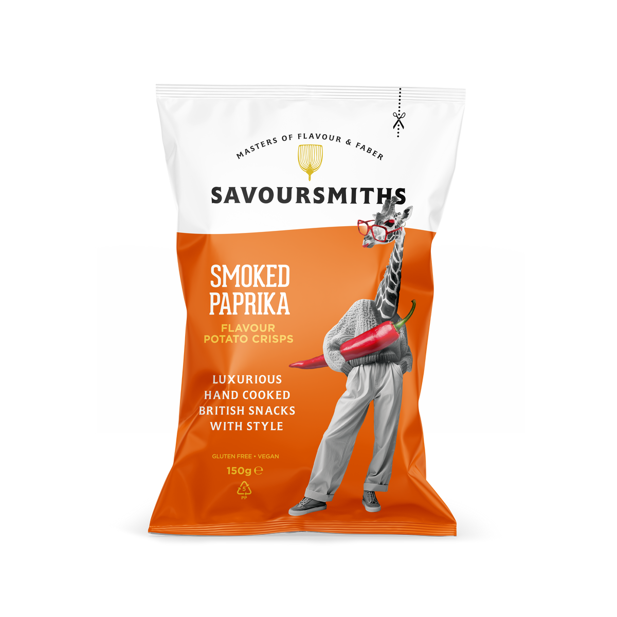 Savoursmiths Smoked Paprika Crisps (150g bag)
