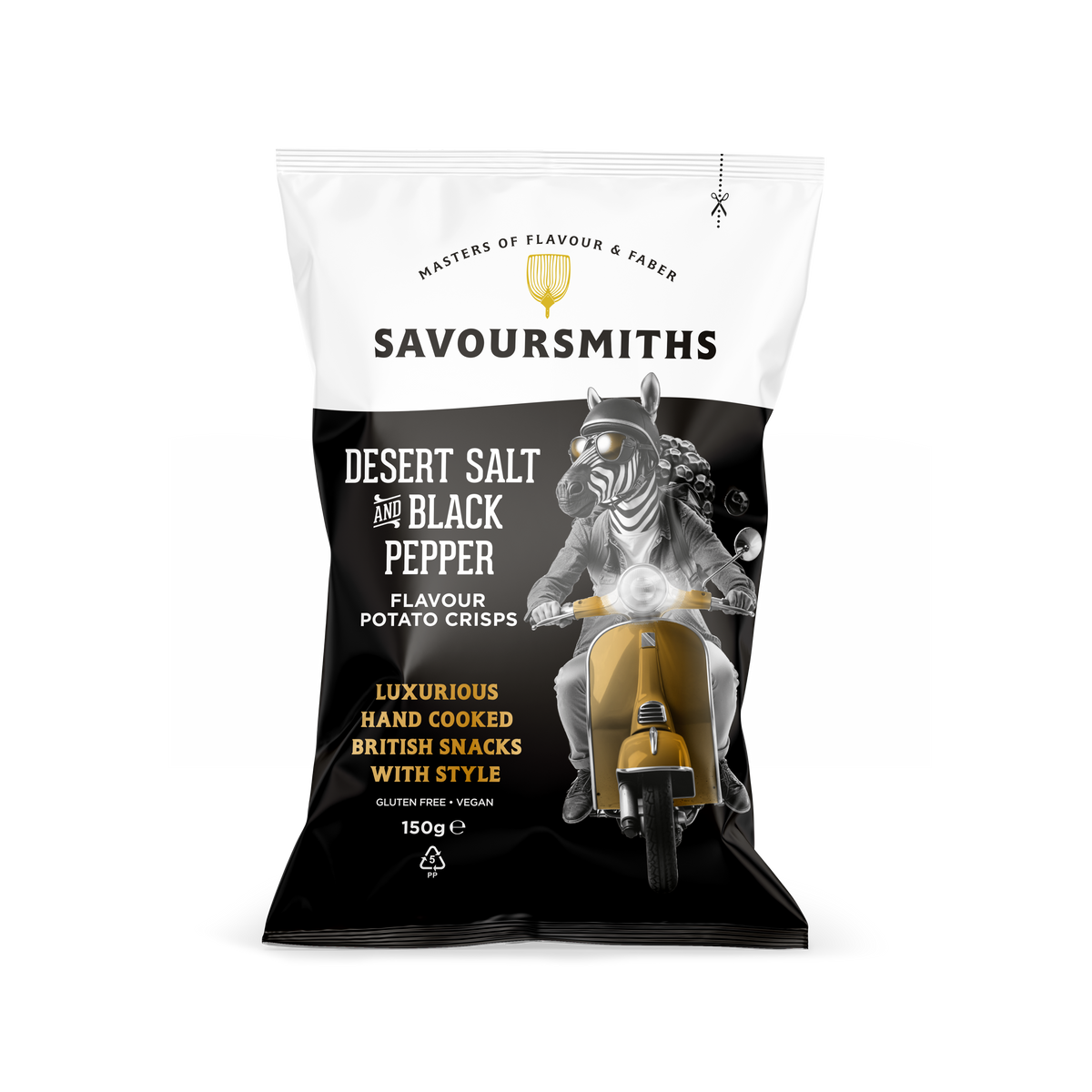 Savoursmiths Desert Salt & Black Pepper Crisps (150g bag)