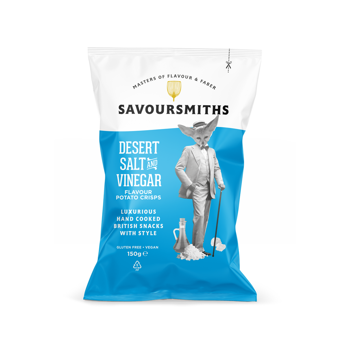 Savoursmiths Desert Salt & Vinegar Crisps (150g bag)