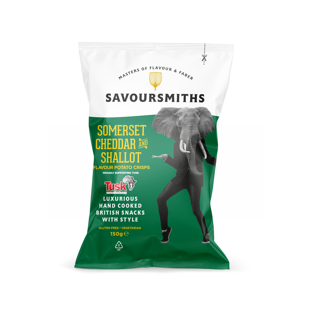 Savoursmiths Somerset Cheddar & Shallot Crisps (150g bag)
